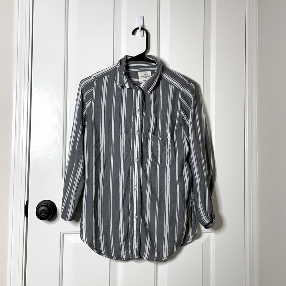 Grey Button Down
